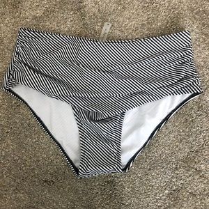 CUPSHE High Waisted Stiped Bikini Bottom